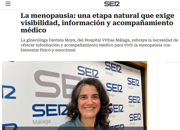 Dra. Davinia Moya Gynalma Cadena SER Málaga